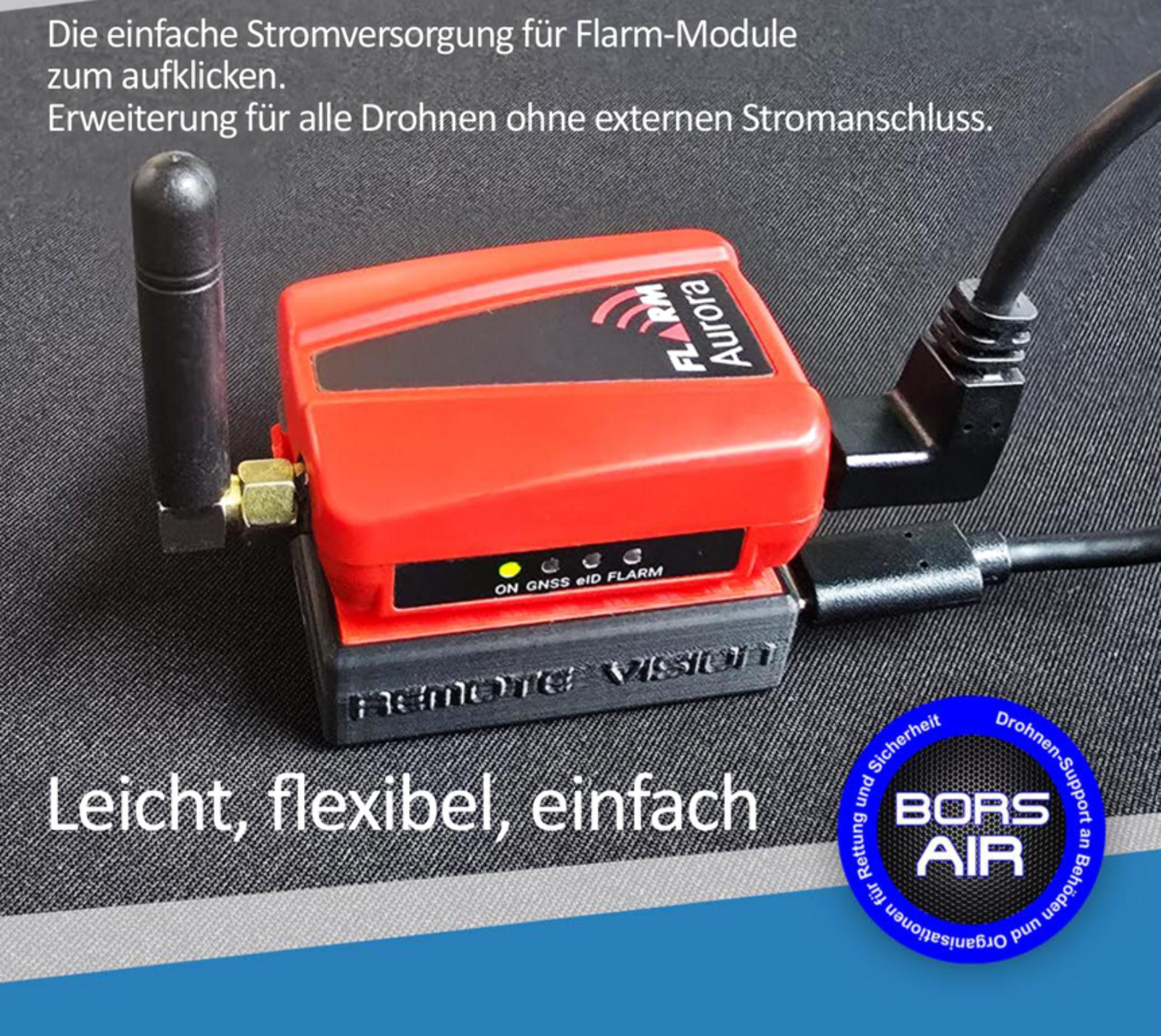 Flarm-Powermodul – Klick-Modul zur Stromversorgung – vergrösserte Ansicht